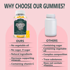 Sugar-free, vegan and gluten-free label on Crasye gummies