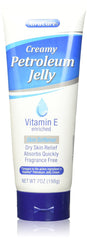 Creamy petroleum jelly enriched with Vitamin E in a 7.0 oz tube