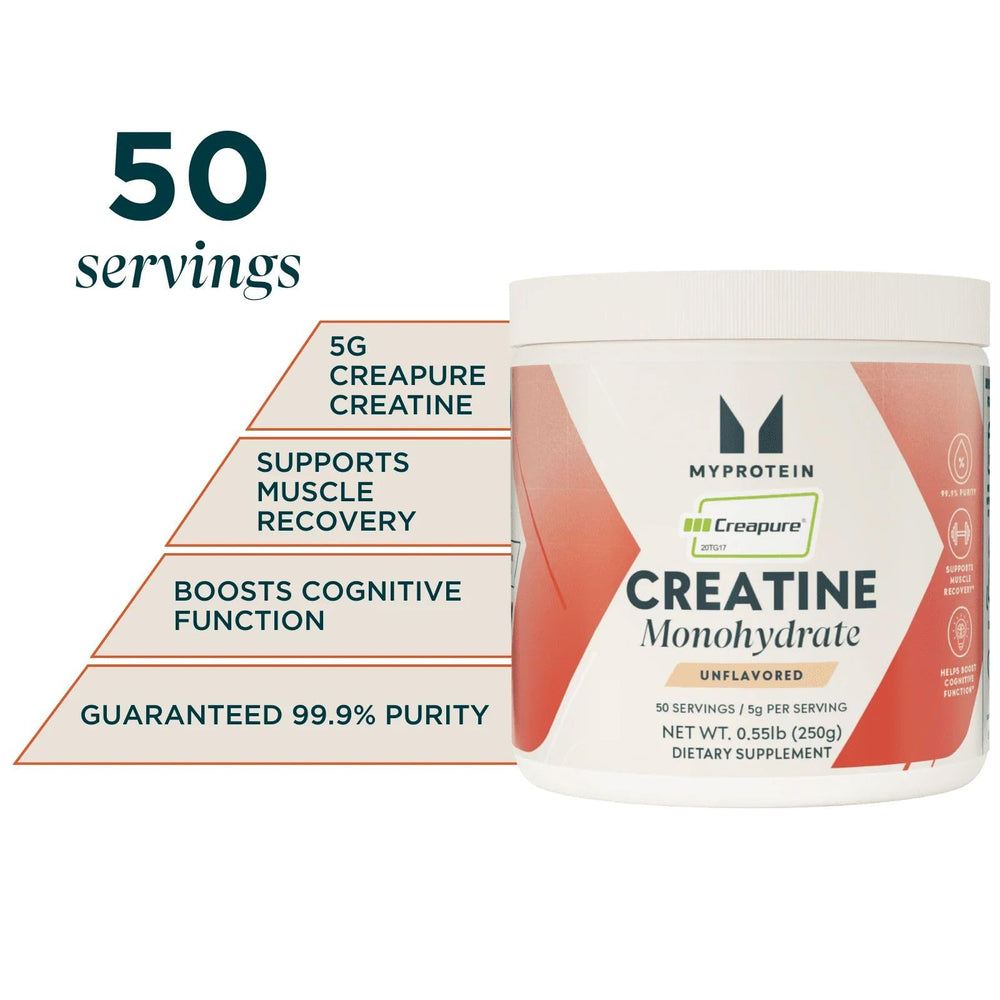 Close-up view of fine creatine powder