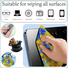 CREATCABIN 6-pack butterfly-design microfiber glasses cleaning cloths - 6.1x6.1 inches, image 5