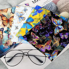 CREATCABIN 6-pack butterfly-design microfiber glasses cleaning cloths - 6.1x6.1 inches, image 6