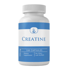 Front view of PURE Creatine capsules bottle