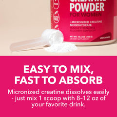 Creatine powder being blended into a smoothie