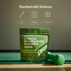 Ingredients: 5g creatine monohydrate, taurine, and B12