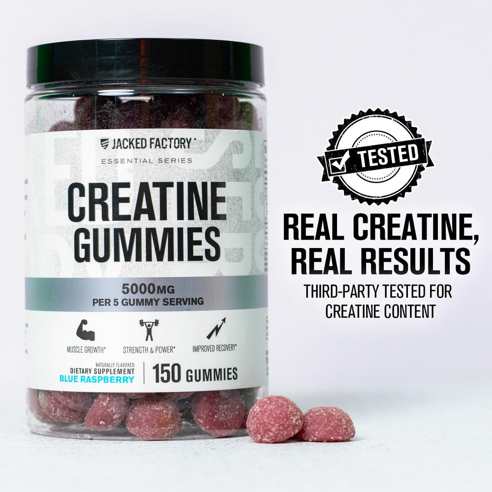 Graphic showing 5 gummies daily dose (5 g total)