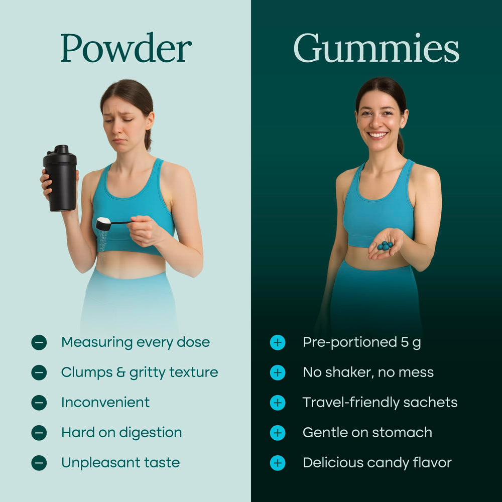 Vegan, gluten-free, and sugar-free creatine gummies label