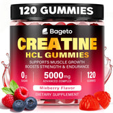 Bottle of Creatine HCL Gummies with 120-count label