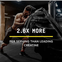 Close-up of ultra-concentrated Creatine HCl powder texture