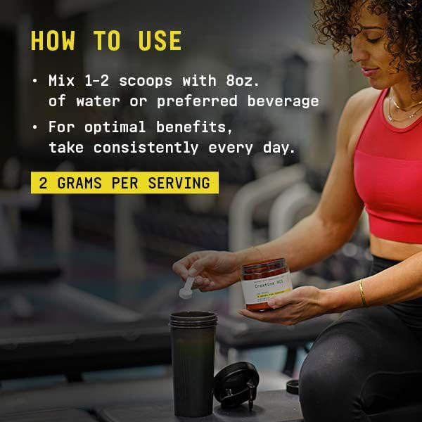 Gluten-free and sugar-free Creatine HCl formula