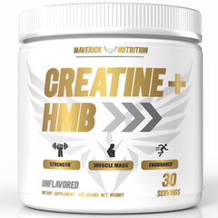 Creatine HMB unflavored powder 30 servings jar