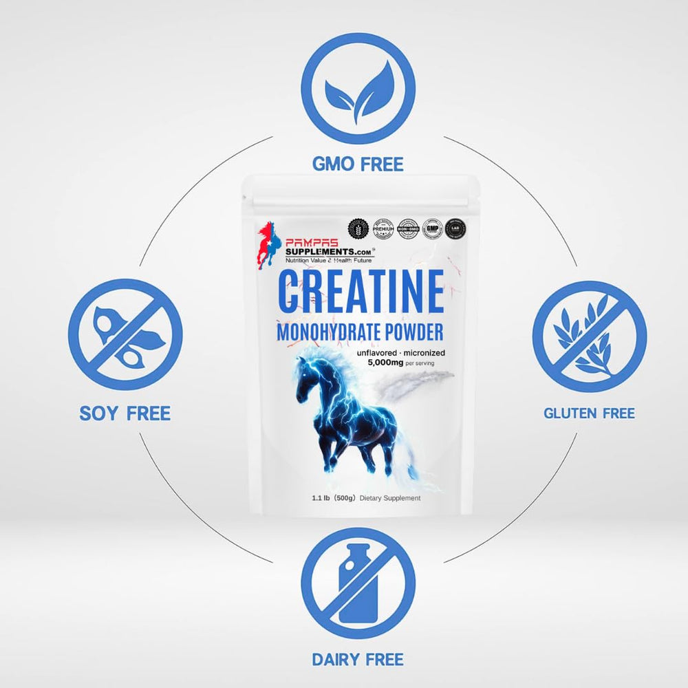 Micronized creatine monohydrate 5000mg per serving