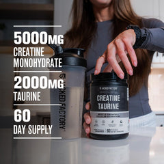 Ingredient chart for Creatine Monohydrate 5000mg and Taurine 2000mg