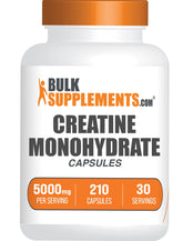 Creatine Monohydrate Capsules bottle with label