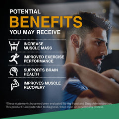 Close-up of micronized Creatine Monohydrate capsules