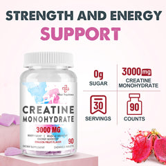 90-tablet bottle of creatine monohydrate chewables for performance and recovery