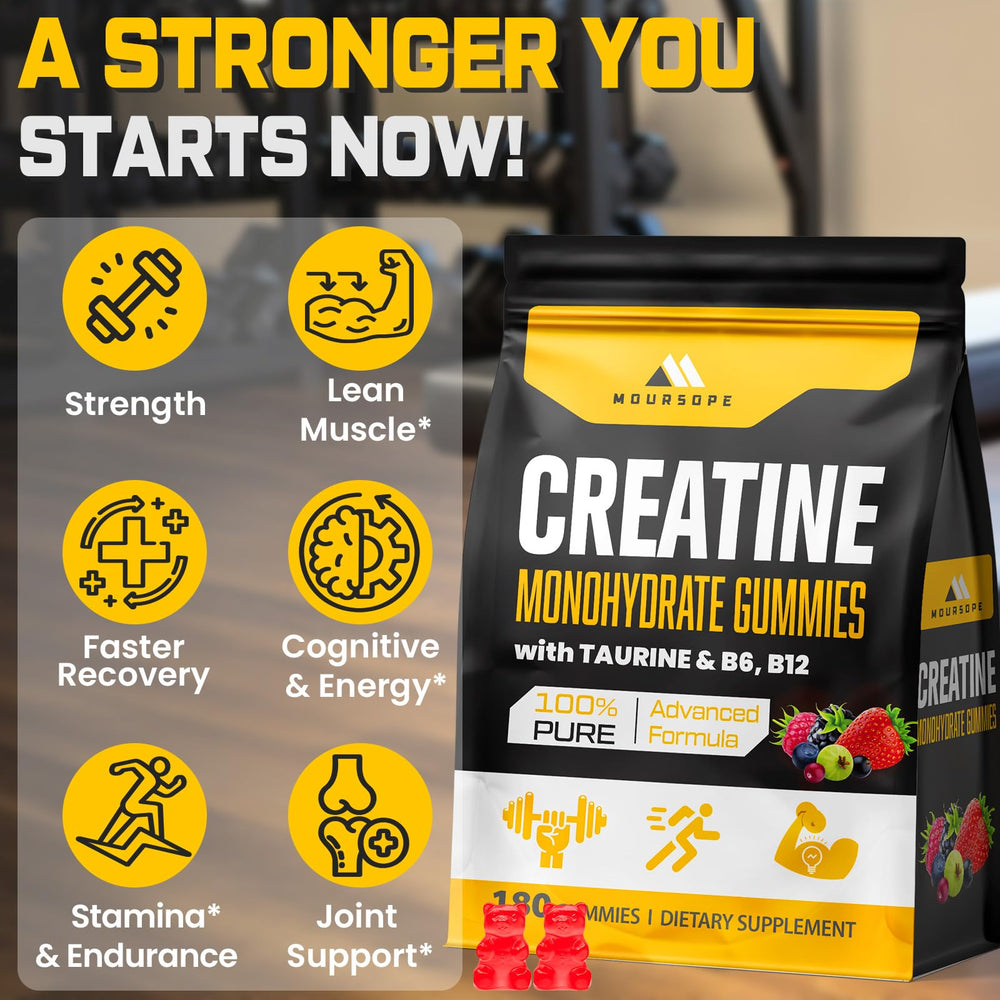 Gummies container with packaging and label