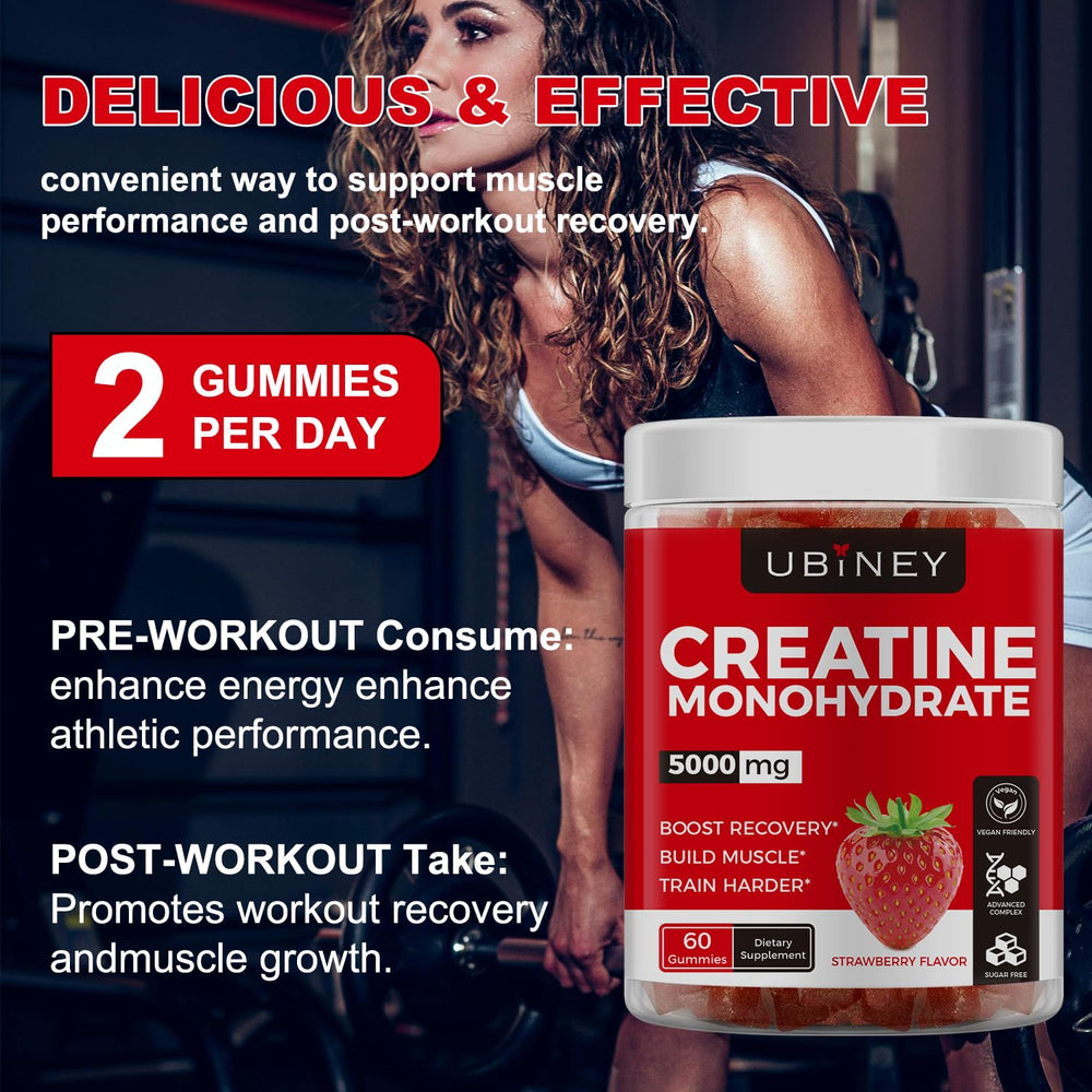Back label showing nutrition facts for Creatine Monohydrate Gummies