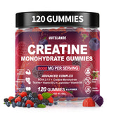Bottle of Creatine Monohydrate Gummies 8000 mg on white background