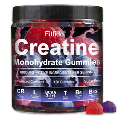 Bottle of Creatine Monohydrate Gummies 8000mg with L-Carnitine and Taurine
