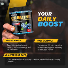 Blueberry flavored sugar-free vegan Creatine Gummies