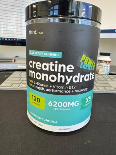 Bottle containing 120 Creatine Monohydrate Gummies
