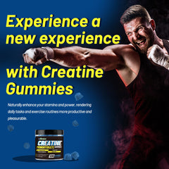 Gluten-free and sugar-free Creatine Monohydrate Gummies label