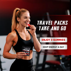 Ingredients panel of vegan sugar-free creatine gummies