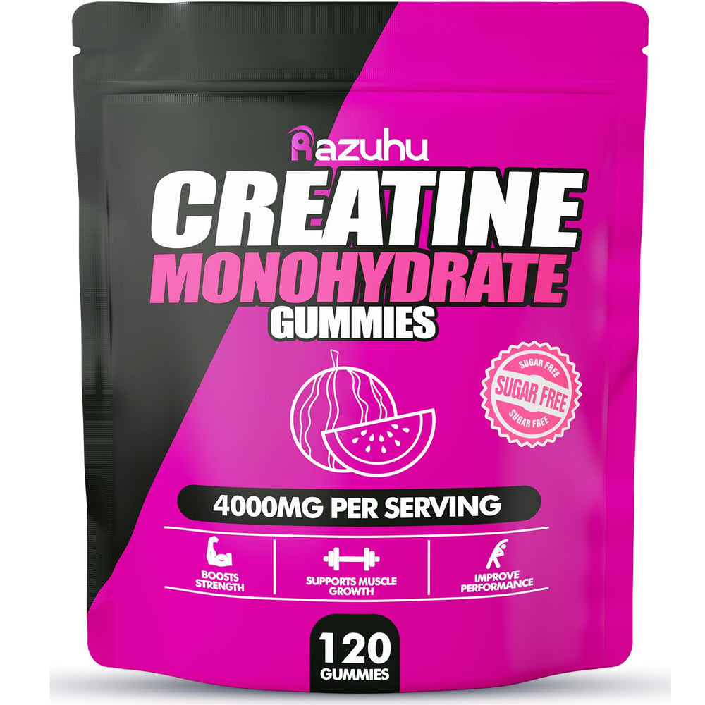 Graphic showing muscle performance and energy benefits from creatine gummies