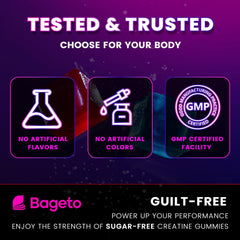 Nutrition facts panel for Creatine Monohydrate Gummies