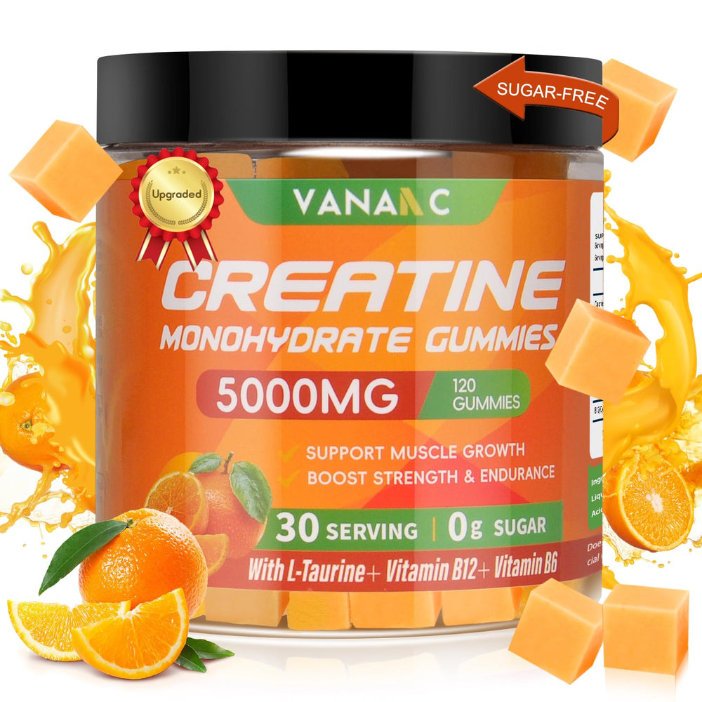 Front view of Creatine Monohydrate Gummies 120-count package