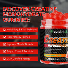 Front of packaging for Creatine Monohydrate Gummies