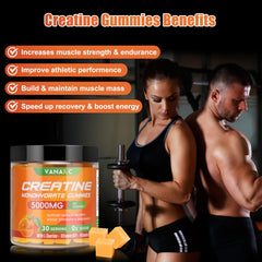 Travel-friendly bottle of Creatine Monohydrate Gummies