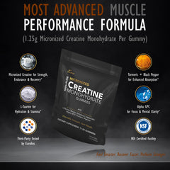Creatine gummies suitable for pre and post workout use