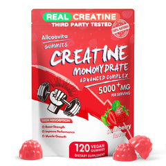 Creatine Monohydrate Gummies Strawberry bottle front view