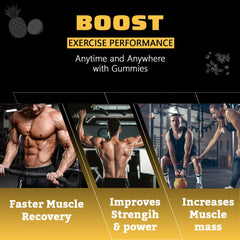 Person taking a gummy after a workout for post-exercise use