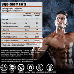 Sugar-free vegan gummies nutrition label