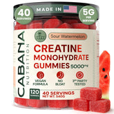 Watermelon flavored creatine monohydrate gummies - front view