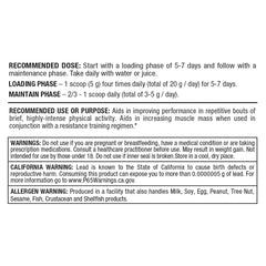 Creatine monohydrate powder delivering energy and performance