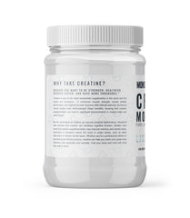 Side profile of Creatine Monohydrate powder 500g