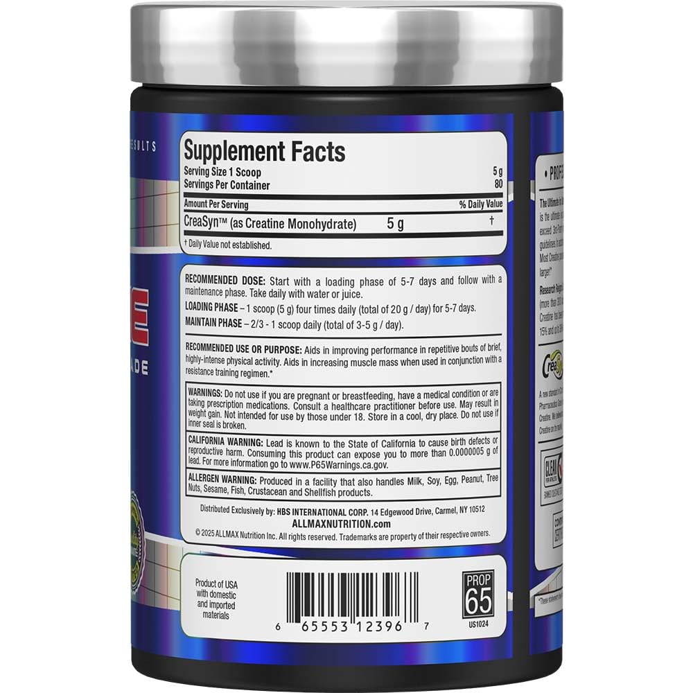 Creatine powder 400g with a scoop