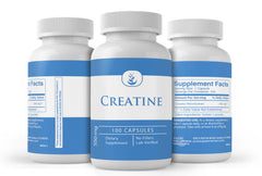 Close-up of the single-ingredient Creatine capsule