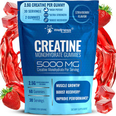 Front view of Creatine Gummies 5000mg packaging