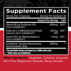Graphic illustrating creatine monohydrate and GAA ingredients