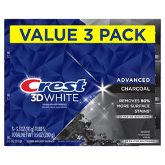 Ingredients list for Crest 3D White Advanced Charcoal Toothpaste with Fluoride