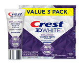 Crest 3D White Brilliance Pro Enamel Protect toothpaste in a 3-pack (3oz tubes) – front view