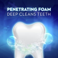 Close-up of stained teeth before whitening with Crest 3D White Brilliance