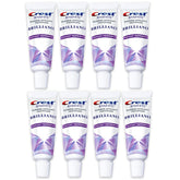 Crest 3D White Brilliance toothpaste in Vibrant Peppermint, travel size 0.85 oz (24 g) per tube, pack of 8