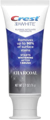 Packaging of Crest 3D White Charcoal Toothpaste 2-pack