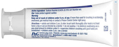 Close-up of Crest 3D White Charcoal Toothpaste tube