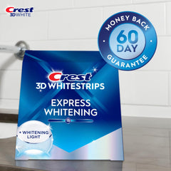 Two whitening strips laid out showing upper and lower strips